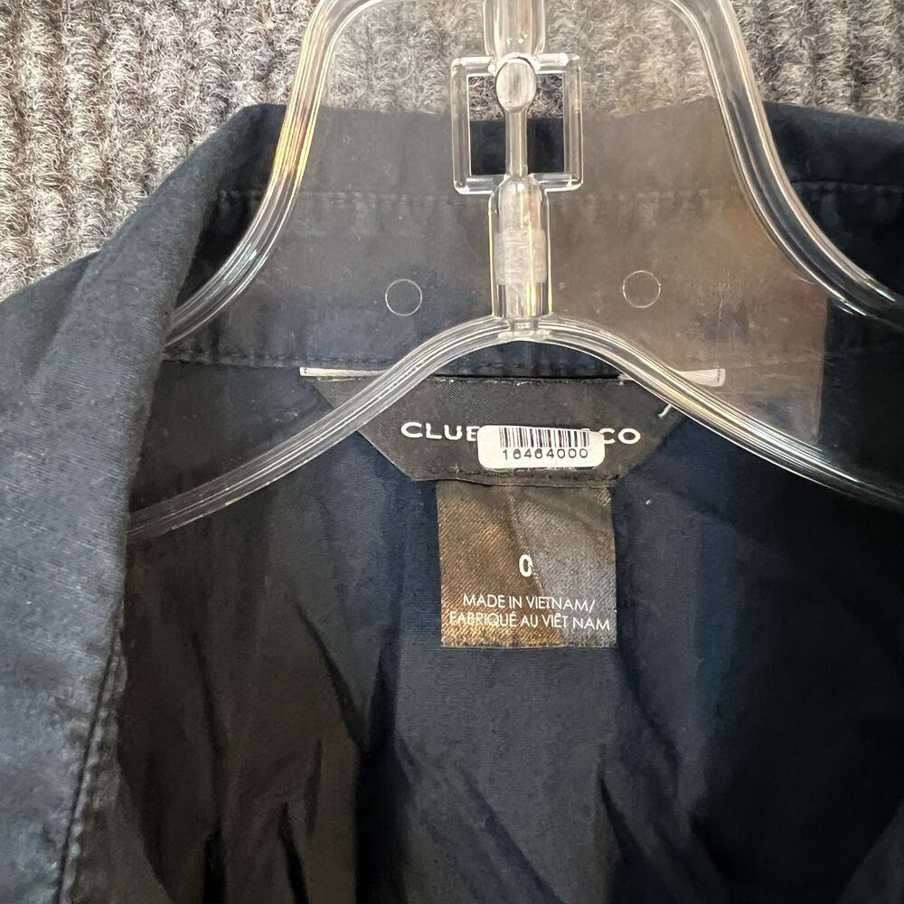 Club Monaco Womens Cotton Poplin Dress Size 0 Navy Blue Timeless Classic - Picture 10 of 11